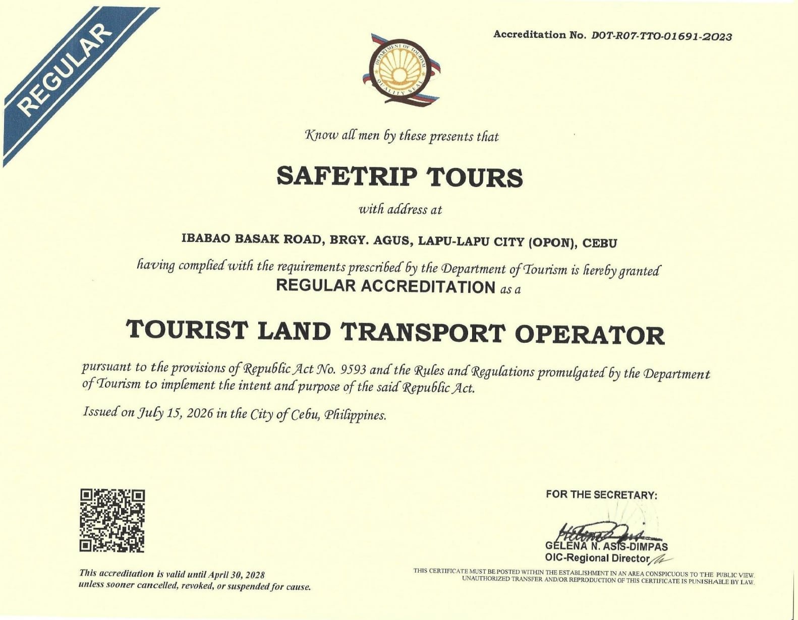 DOT accreditation